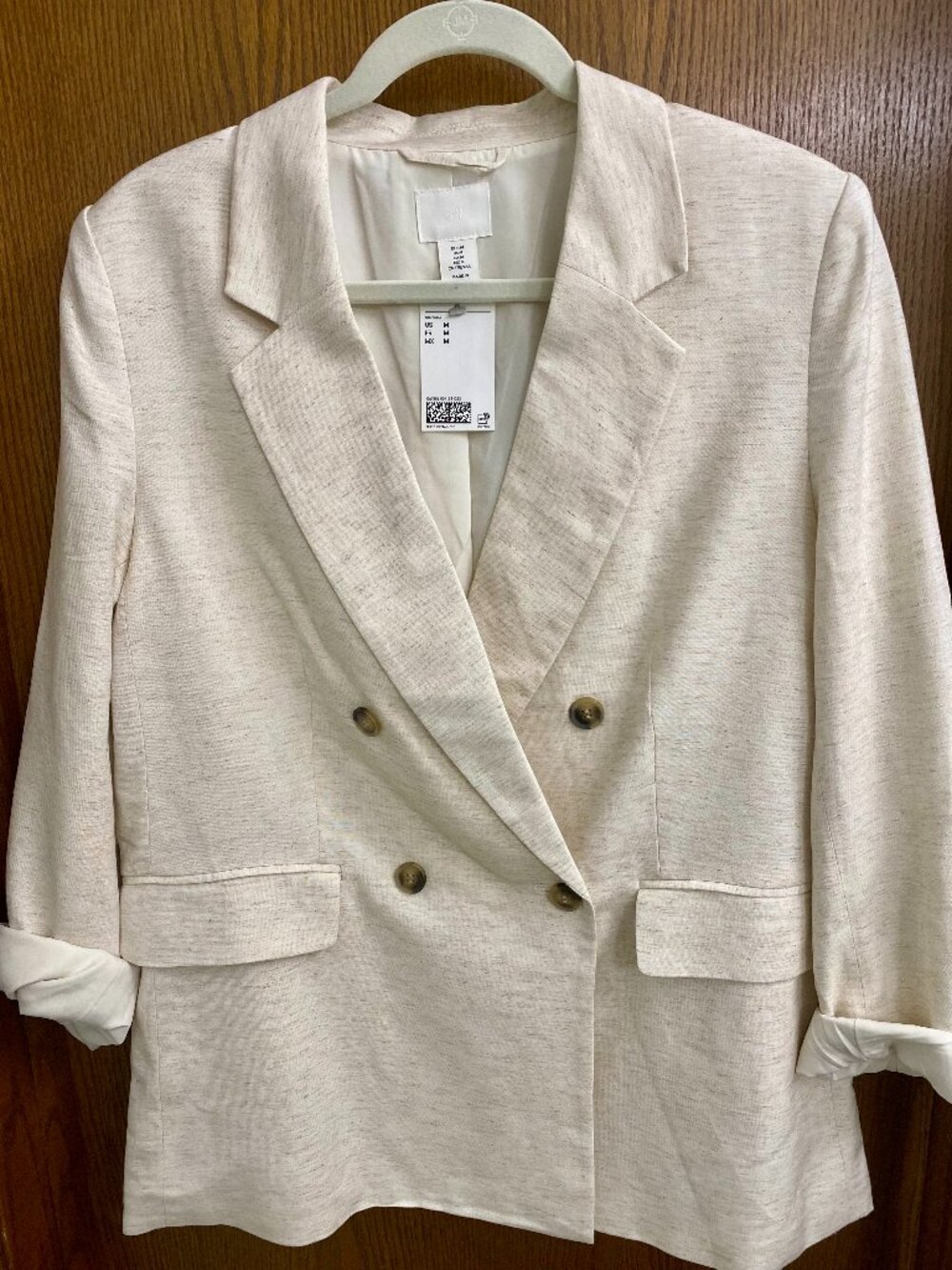 H + M NWT Women's Double-Breasted Jacket/Blazer w/Matching Tee Shirt